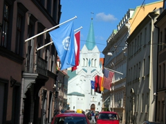 Embassy lane, downtown Riga