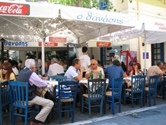 Cafe life is big in Athens...the locals enjoy getting together to gossip or just hang out