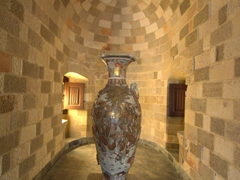 Massive vase on display at the Palace of the Grand Masters