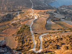 This meandering road is unbelievably picturesque (as seen from the Frankish Kastro)