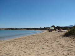 Santa Maria beach had endless warm sand to stretch out for a snooze