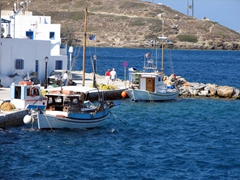 The view of the Katapola harbor as we were pulling into dock