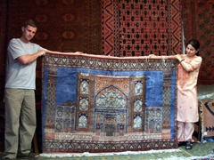 Gorgeous carpet of the Registan, Samarkand Bazaar