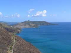 Views of the desolate Eastern side of St Kitts