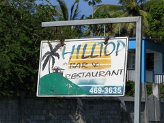 We were so tired and hungry from our bike ride around Nevis that this sign was a God send! The restaurant straddles the boundary of St John’s and St George’s, and the bonus is that from this restaurant, it’s an exhilarating 10 minute breakneck downhill ride back into Charlestown
