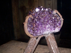 Giant amethyst showcased at the Dig's "lost city of Atlantis" display