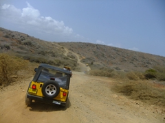 We felt bad for the passengers in the jeeps as they were tossed around like rag dolls (road leading away from Natural Pool)