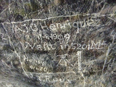 Graffiti from 1909 (Henrique went in 520 meters)