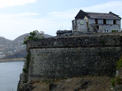 Ft George was built by the French in 1705 and commands the perfect vantage point over St George and Carenage Harbor