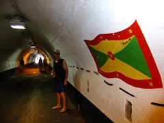 Robby walking through Sendall Tunnel