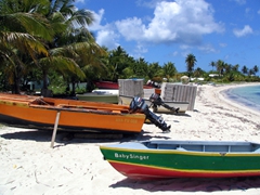 Colorful boats abound at Island Harbor