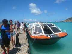 Our EasyCruise tender was busy picking up/dropping off passengers throughout the day; Sandy Ground