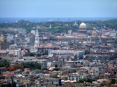Views overlooking Havana as seen from the top level of Jose Marti Tower; Plaza de la Revolucion