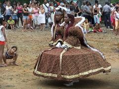 Intricate costumes for the Fiesta del Fuego performance; Loma del Cimarron