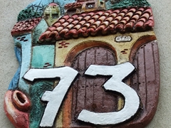 Decorative Camaguey house number