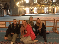 Posing inside the New Mosque