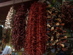 Dried chilies & peppers for sale; Spice Bazaar