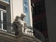 Architectural detail on a building in Istanbul New Town