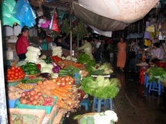 Vegetable section of the central market; Phnom Penh