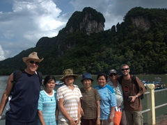 Group photo on the jetty of Tasik Dayang Bunting (Lake of the Pregnant Maiden) in Langkawi