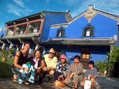 Group photo in front of Georgetown's most prominent landmark, the famous Cheong Fatt Tze Mansion
