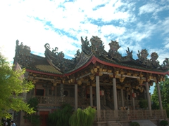 View of Khoo Kongsi Clan House, one of the grandest clan temples in Malaysia; Penang