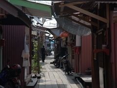 Interior view of one of the Clan Jetties of Penang, a century old water village built originally as a traditional Chinese fishing settlement