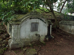 A grave site for Dutch colonists is tucked away on the hill leading down from Saint Paul's Church; Malacca