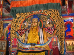 A Buddha inside a temple at Erdene Zuu monastery