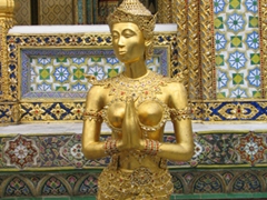 An apsarasingha (lion-woman) from the mythical Himaphan Forest (a legendary forest that surrounds the base of Mount Meru in Hindu mythology); Grand Palace