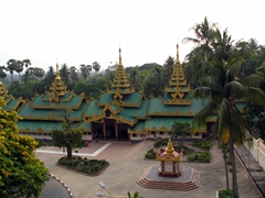 Covered bridge leading up to the Shwezigon Pagoda, Yangon
