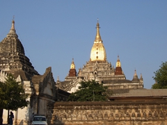 Exterior photo of Ananda Pagoda; Bagan