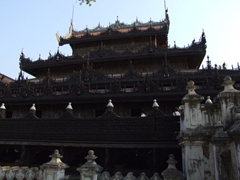 Outside facade of the amazing Shwenandaw monastery; Mandalay