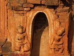 Detail of Shwe Inn Thein stupas