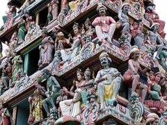 Detail of Sri Mariamman Temple, Chinatown's oldest Hindu temple