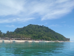 View of Puka Beach from our bangka