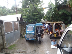 Tricycle traffic jam
