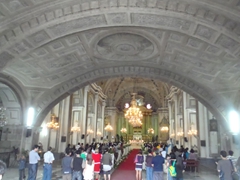 Interior view of San Agustin Church located inside the historic walled city of Intramuros. Built in 1607, it is the oldest church in the Philippines