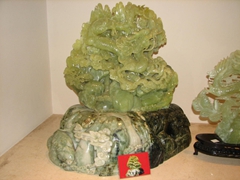Jade carving on display at the "Treasure Museum"