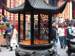 Courtyard incense burners at the Yufo Si (Jade Buddha Temple)