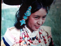 Ethnic minority in full traditional attire; Tibetan Museum
