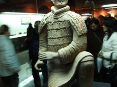 The nearby terracotta museum showcases some of the more unique finds. Here, an archer takes a knee