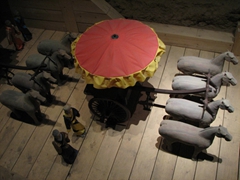 Terracotta model of a Han Dynasty chariot ensemble