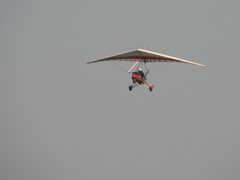 A glider soars over the sacred way, enjoying a bird's eye view