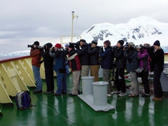 Probably the funniest photo of the trip as several of our fellow passengers goof around on the deck of the Polar Star, each taking a photo behind the other