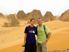 At the Meroe Pyramids; Sudan