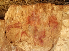 Cave paintings in Emourden
