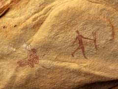 Hunters (the lower one appears to be wearing an animal fur); Jabbaren
