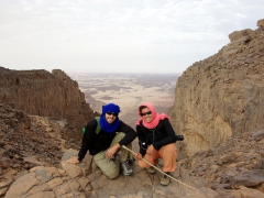 Pausing for a breather and a photo opportunity on our hike up the steep Akba Aghoum pass to Jabbaren
