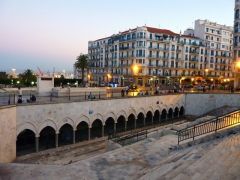 Evening view of Algiers looking out towards the port
